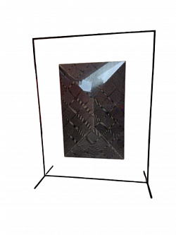 Sculpture cinétique en verre sérigraphié signée Sydney Cash. 43 x 33 cm.  750 €