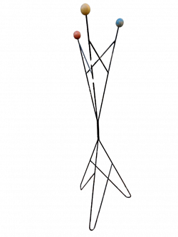 Porte manteau des années 50. Dans un très bon jus d'origine. Design Roger Ferraud.  400 €