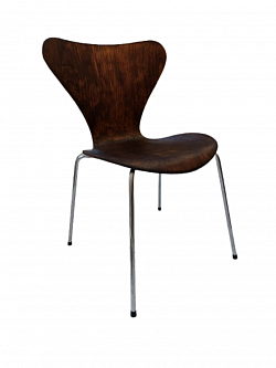 Chaise design par Jacobsen. 150 €.